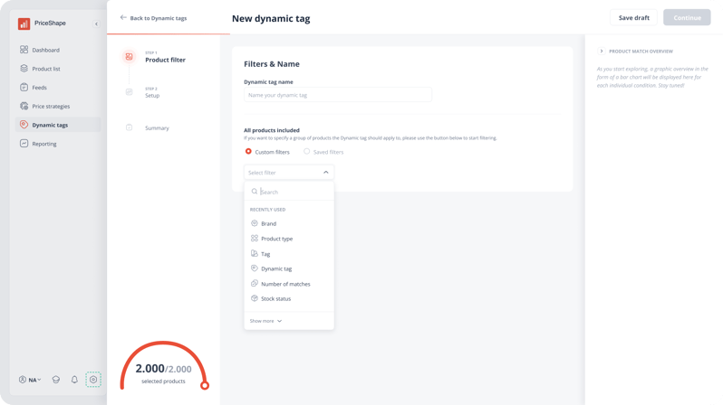 Tag settings