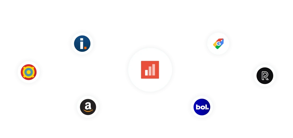 Marketplace logos on transparent background