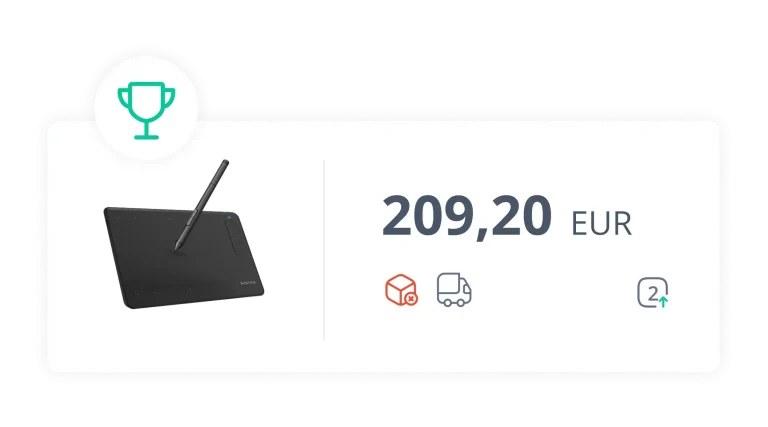 Graphic showing a automated pricing product