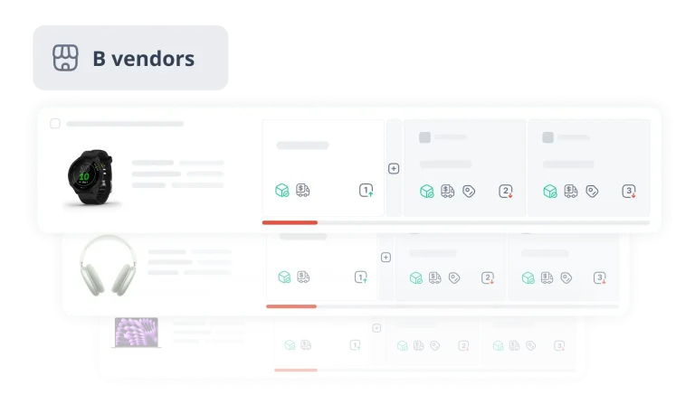 Graphic showing B vendors